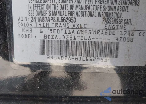 2018 Nissan Sentra Sv from USA, damaged, VIN 3N1AB7AP8JL662953